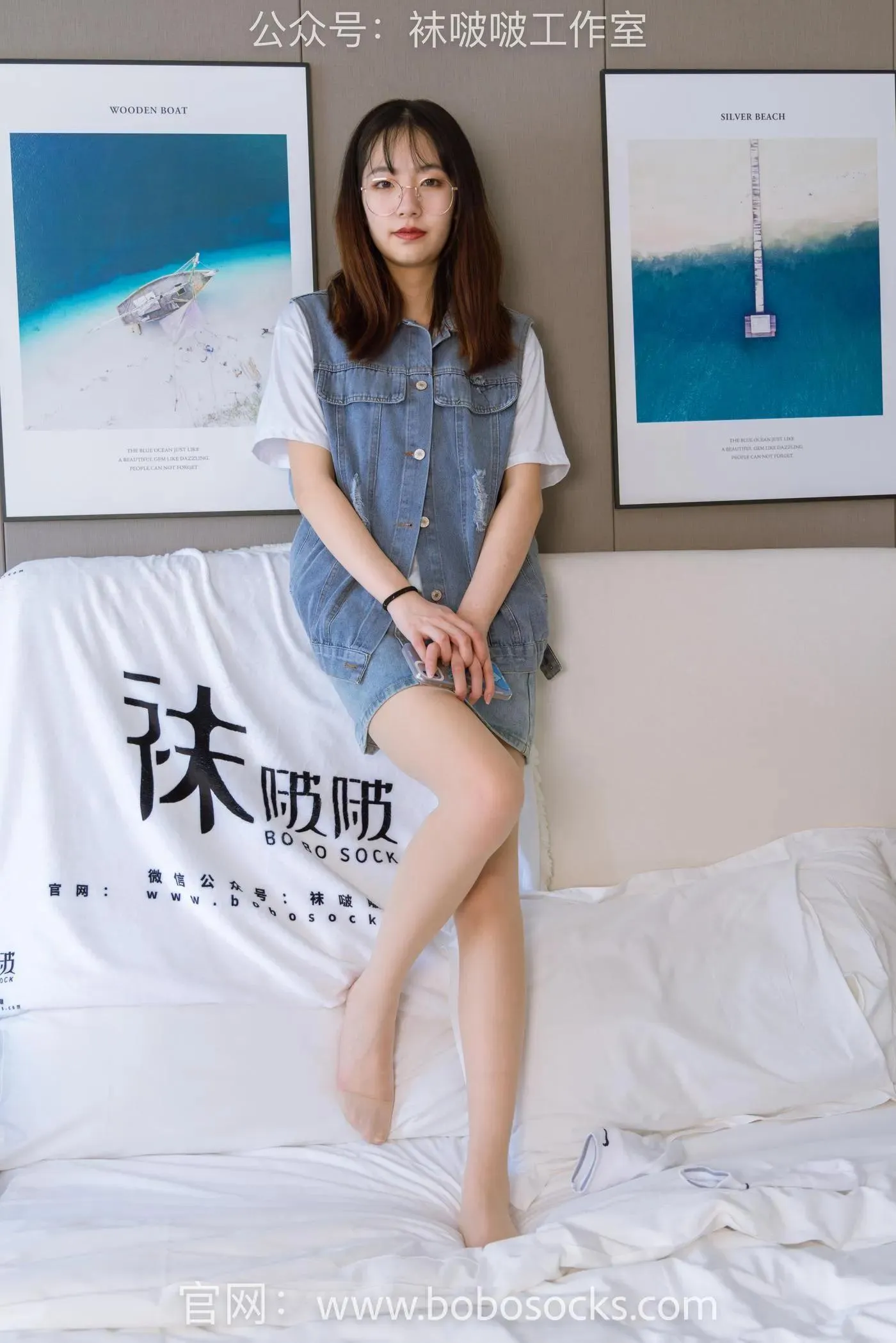 [BoBoSocks袜啵啵]NO.123 小甜豆-板鞋、白棉袜、肉丝 [140P]插图
